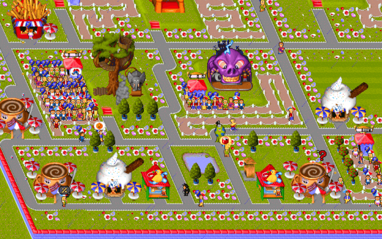 Gameplay screen of Theme Park (7/8)