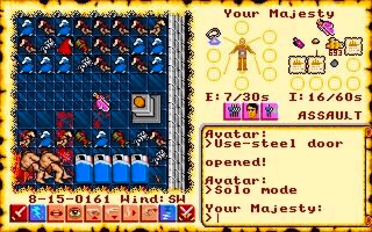 Gameplay screen of Ultima VI: The False Prophet (5/8) Gameplay screen of Ultima VI: The False Prophet (5/8)