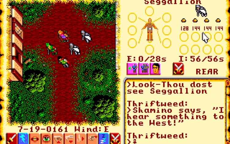 Gameplay screen of Ultima VI: The False Prophet (8/8)