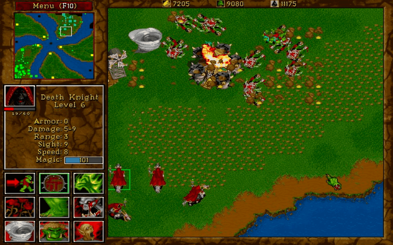 Gameplay screen of WarCraft II: Tides of Darkness (8/8)