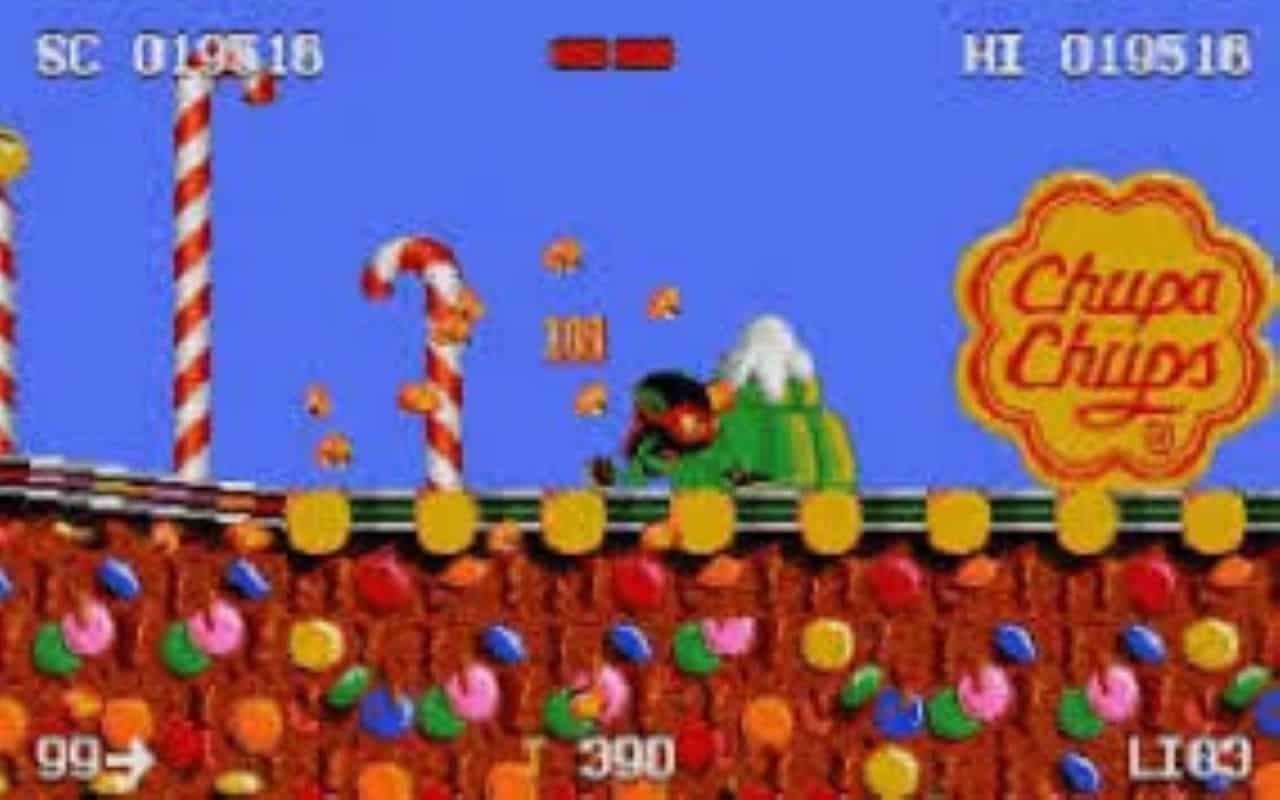 Gameplay screen of Zool (2/8)