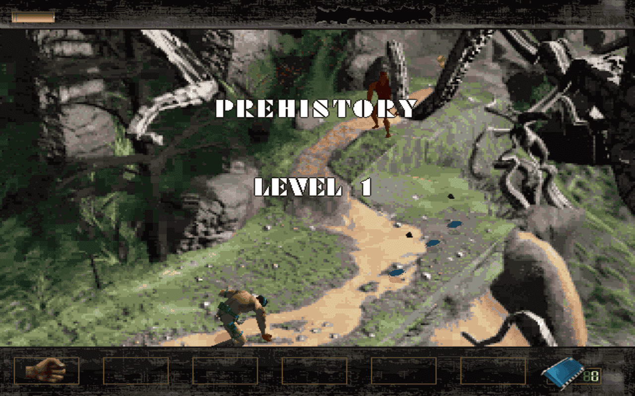 Gameplay screen of Time Commando (2/8)