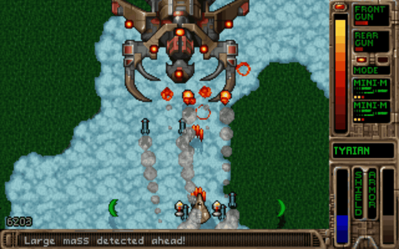 Gameplay screen of Tyrian (3/8)
