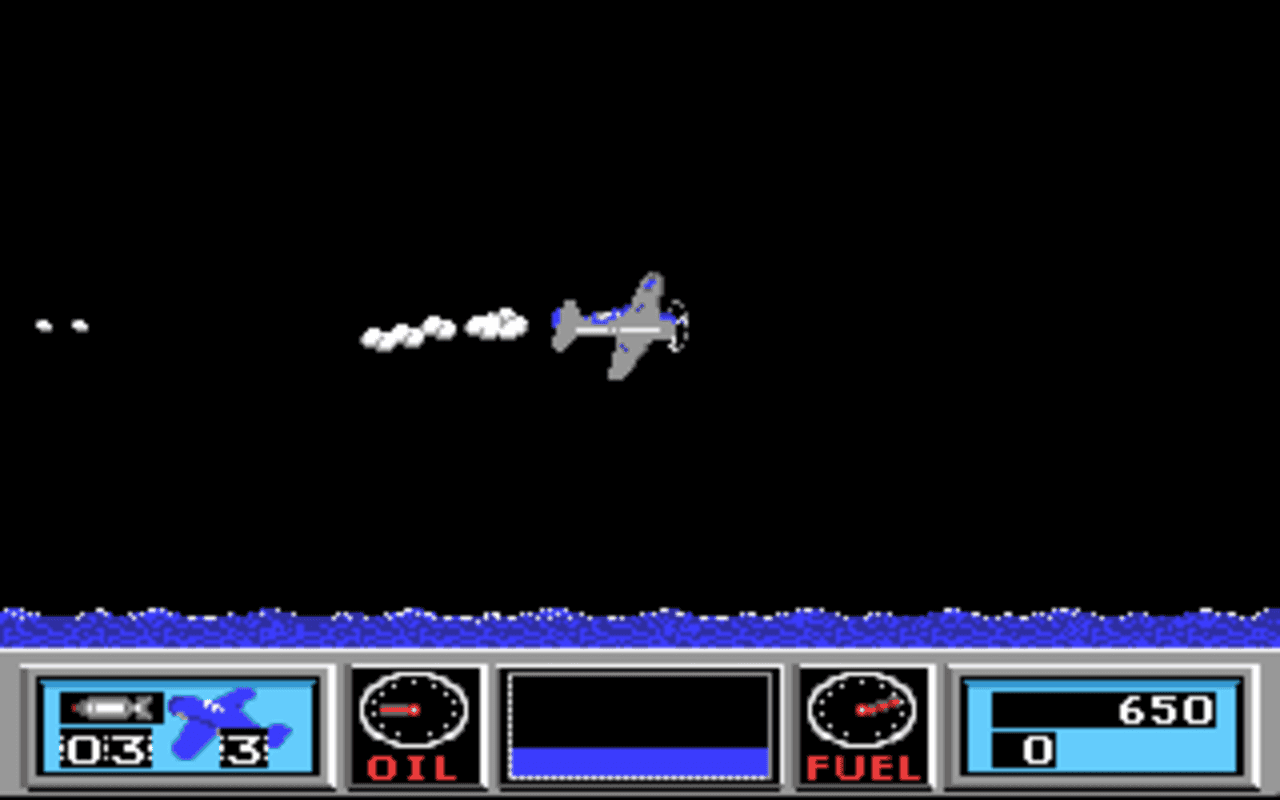 Gameplay screen of Wings of Fury (4/8)