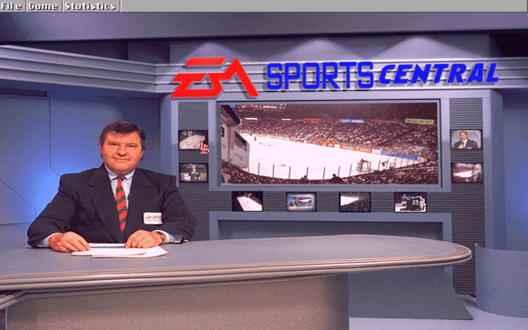 Gameplay screen of NHL 95 (7/8)