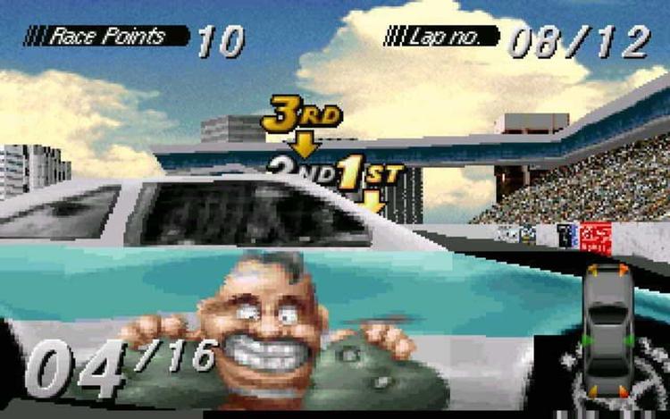 Gameplay screen of Destruction Derby (1/8)