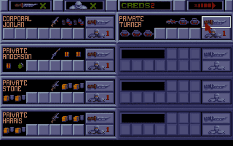 Gameplay screen of Laser Squad (3/8)