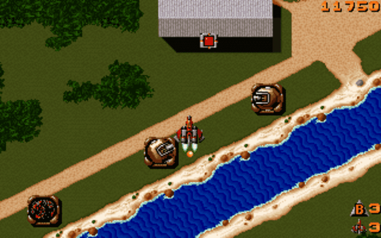 Gameplay screen of Raiden (3/8)