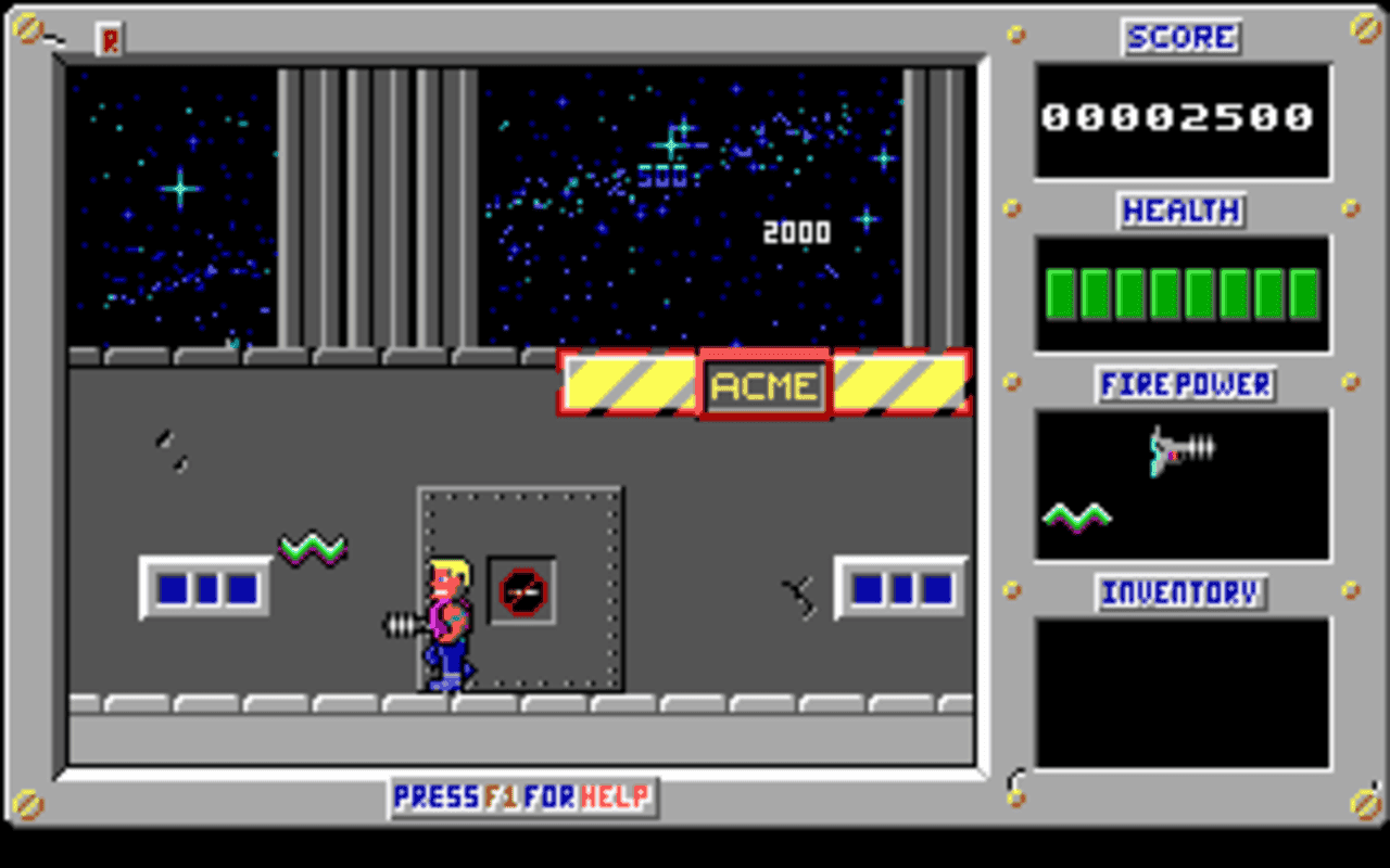 Gameplay screen of Duke Nukem (3/8)