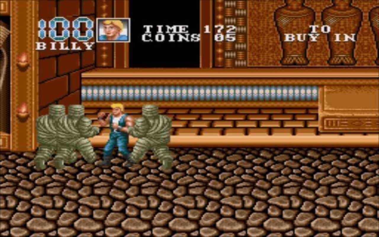 Gameplay screen of Double Dragon 3: The Rosetta Stone (6/8)