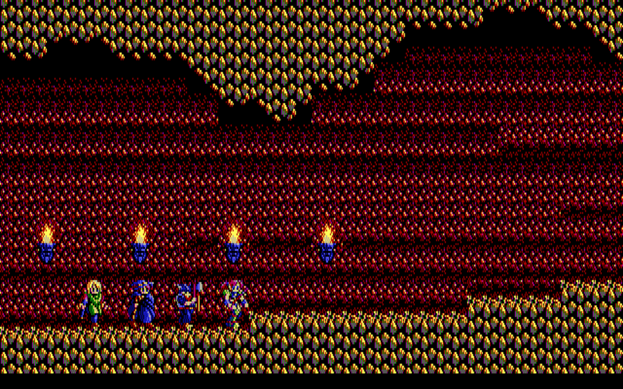 Gameplay screen of Sorcerian (2/8)