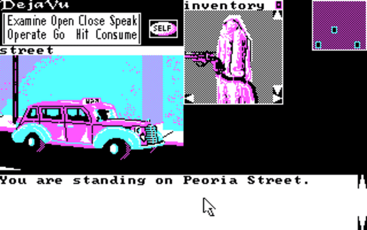 Gameplay screen of Deja Vu: A Nightmare Comes True!! (5/8)
