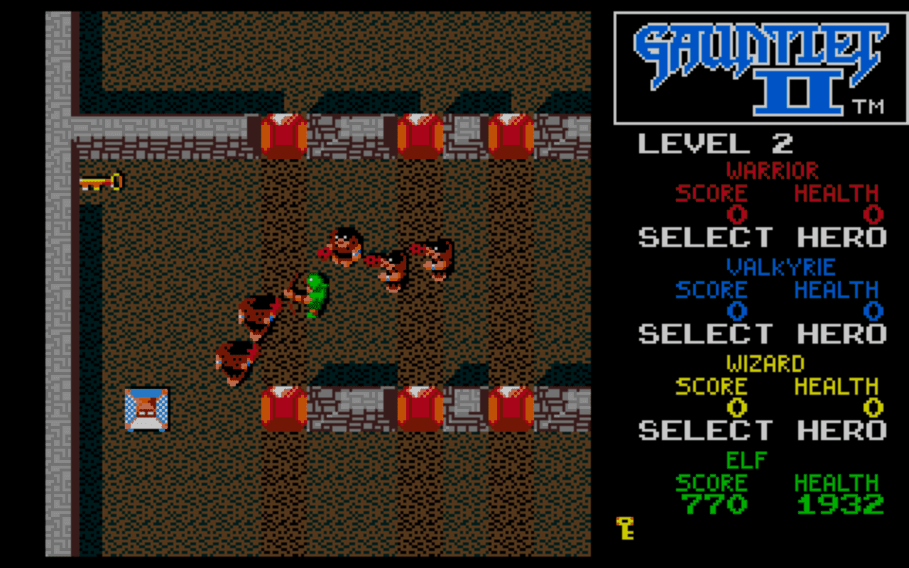 Gameplay screen of Gauntlet II (4/8)