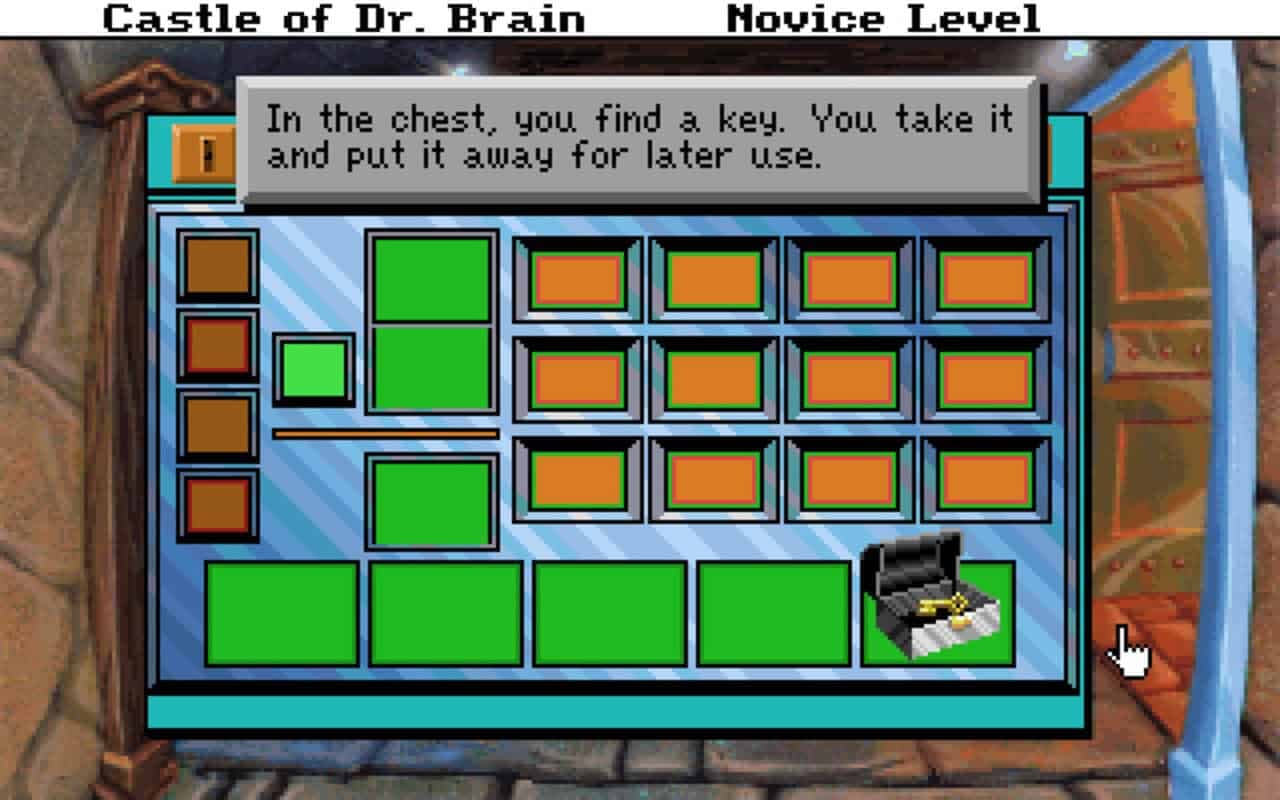 Gameplay screen of Castle of Dr. Brain (6/8)