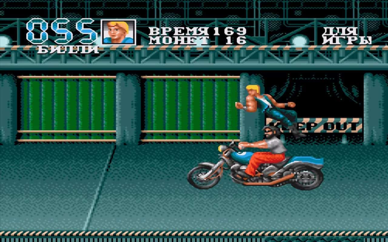 Gameplay screen of Double Dragon 3: The Rosetta Stone (8/8)