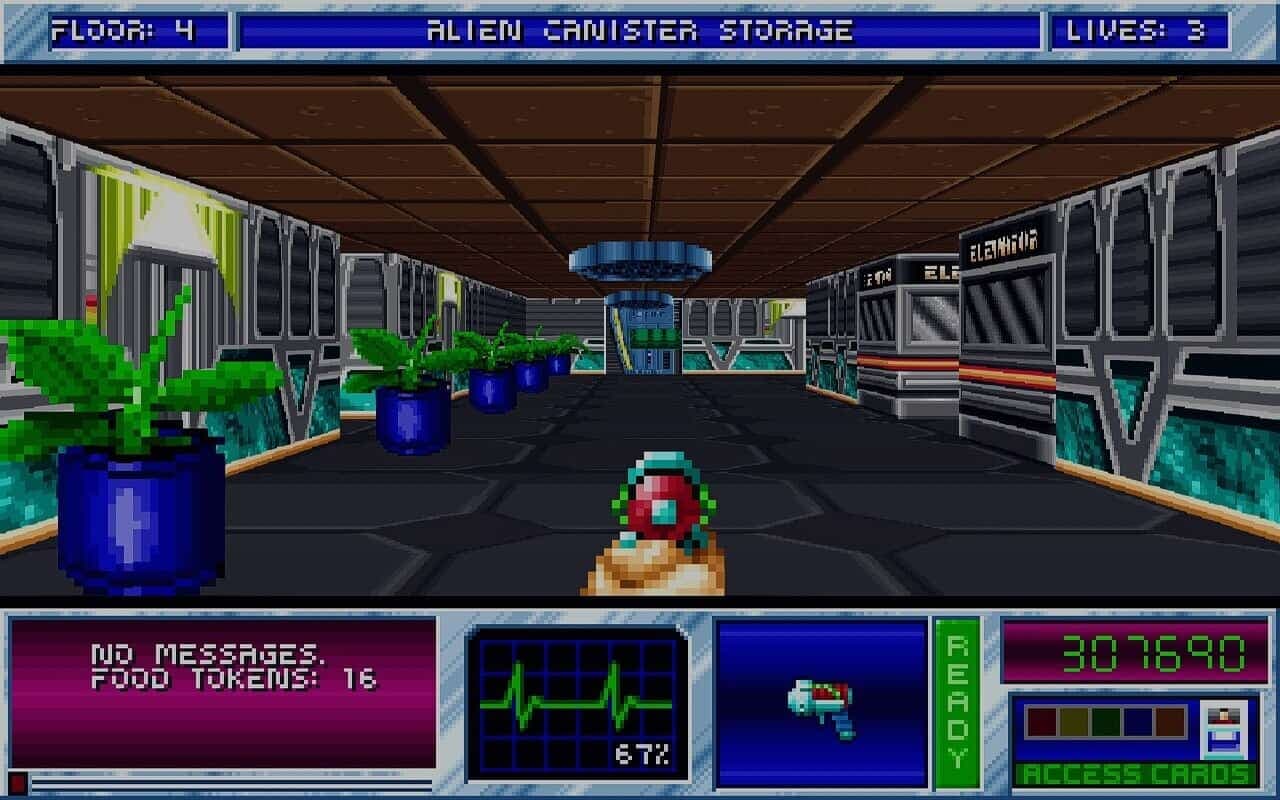 Gameplay screen of Blake Stone: Aliens of Gold (6/8)