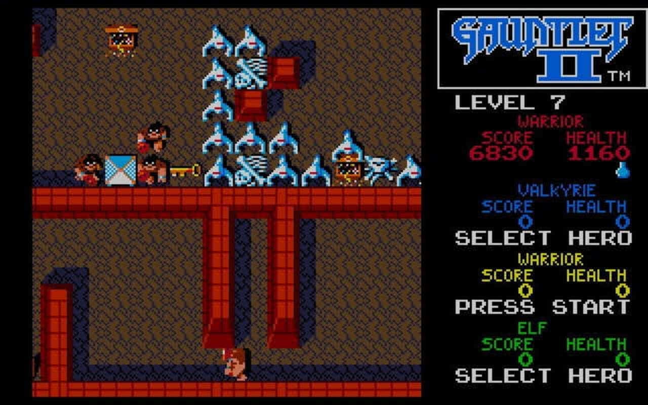 Gameplay screen of Gauntlet II (7/8)