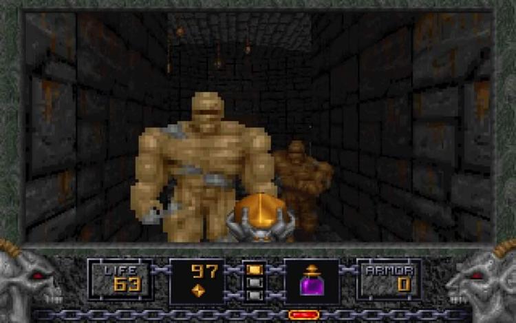 Gameplay screen of Heretic (7/8)