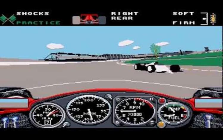 Gameplay screen of Indianapolis 500: The Simulation (7/8)