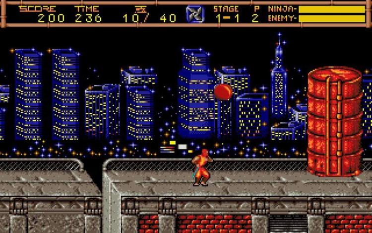 Gameplay screen of Ninja Gaiden II: The Dark Sword of Chaos (5/8)