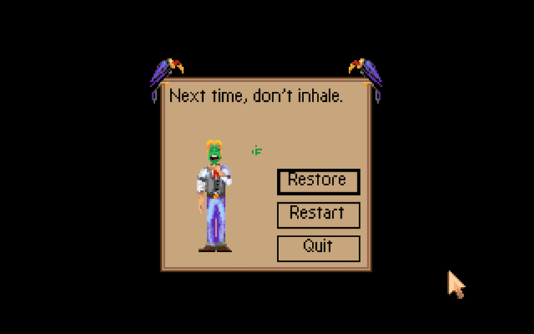 Gameplay screen of Freddy Pharkas: Frontier Pharmacist (6/8)