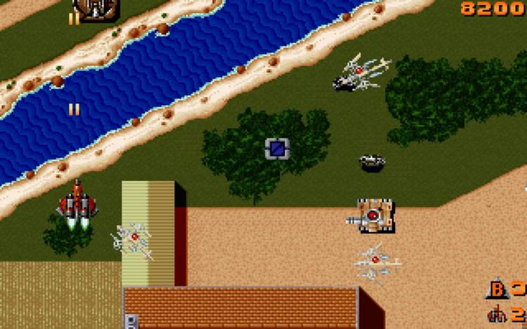 Gameplay screen of Raiden (6/8)