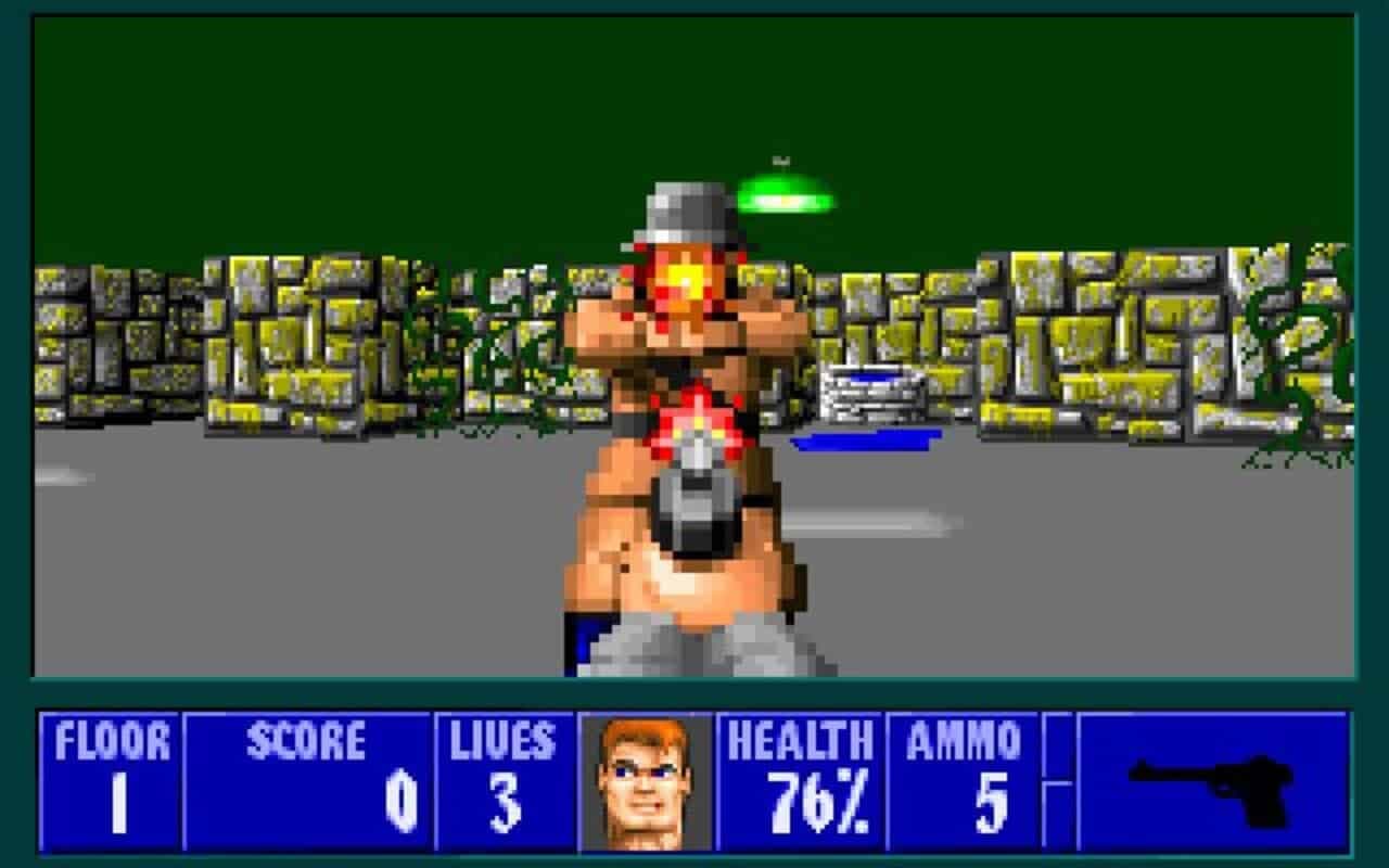 Gameplay screen of Spear of Destiny (6/8)