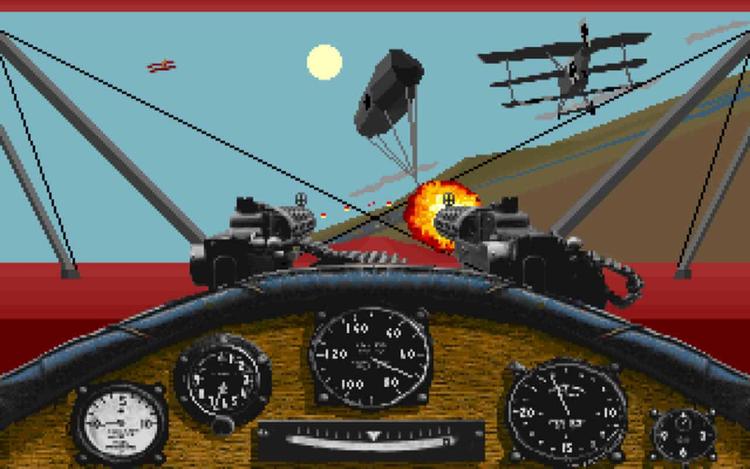 Gameplay screen of Red Baron (3/8)