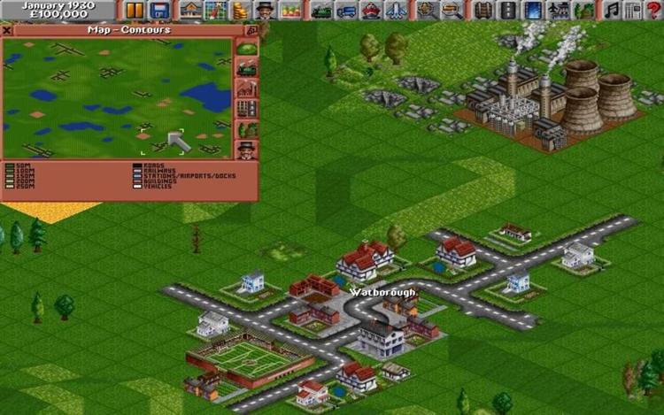 Gameplay screen of Transport Tycoon (5/8)