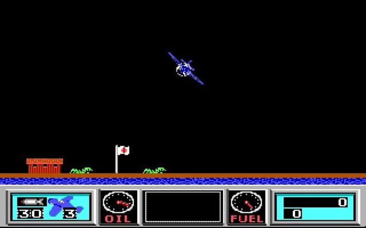 Gameplay screen of Wings of Fury (7/8)