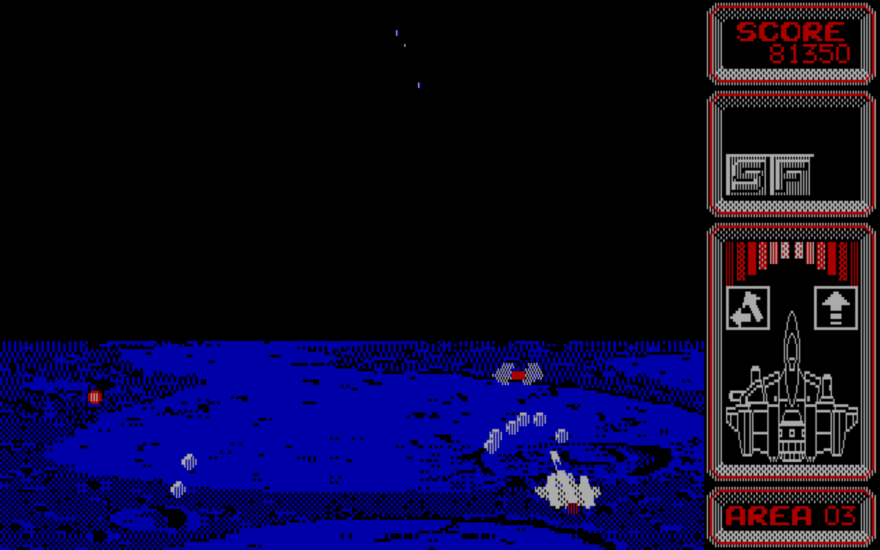 Gameplay screen of Silpheed (1/8)