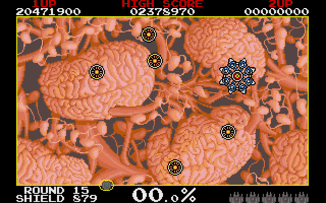 Gameplay screen of Volfied (3/8)
