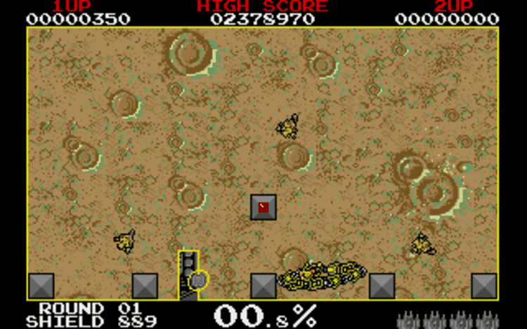 Gameplay screen of Volfied (4/8)