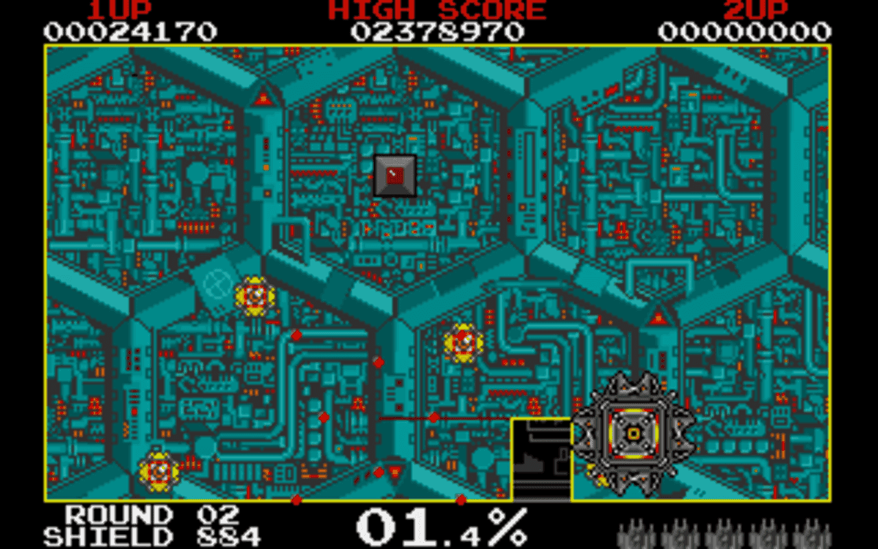Gameplay screen of Volfied (5/8)