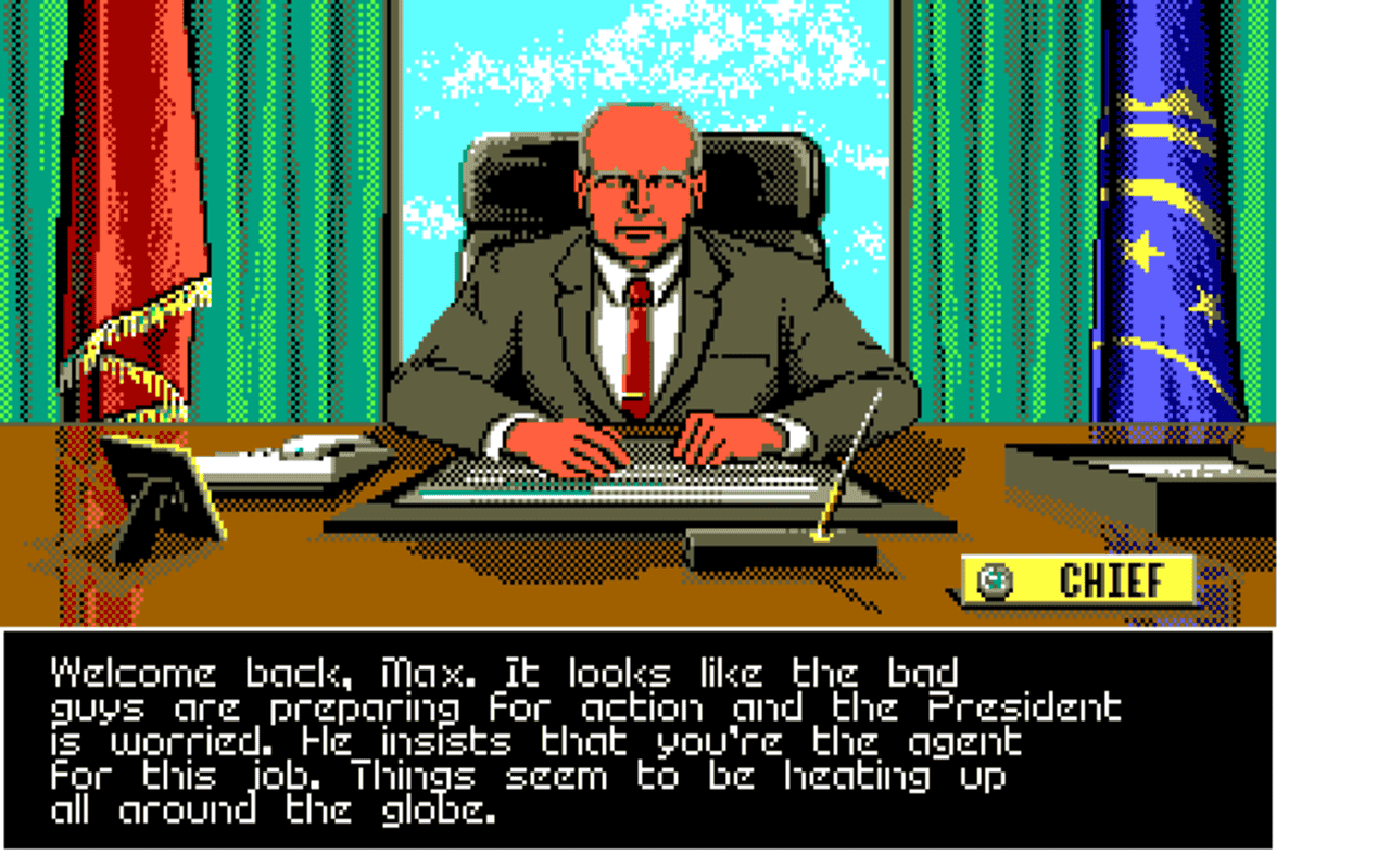 Gameplay screen of Sid Meier's Covert Action (1/8)
