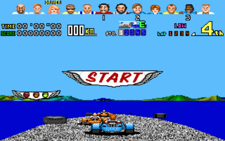 Gameplay screen of Power Drift (1/8)