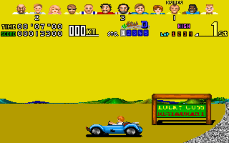 Gameplay screen of Power Drift (3/8)
