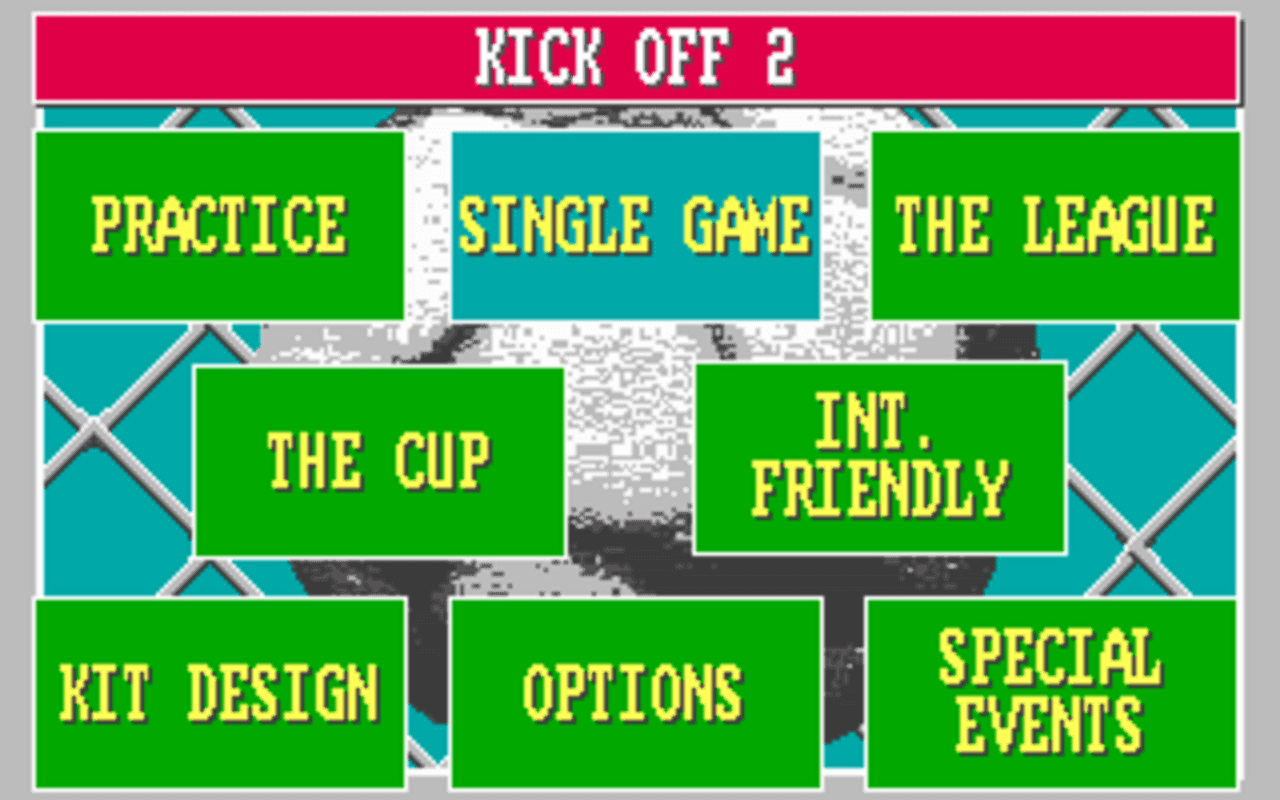 Gameplay screen of Kick Off 2 (2/8)