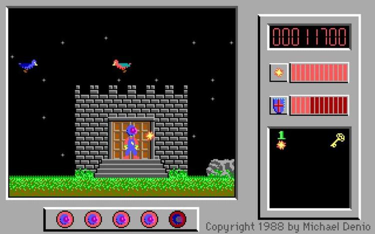 Gameplay screen of The Adventures of Captain Comic (8/8)