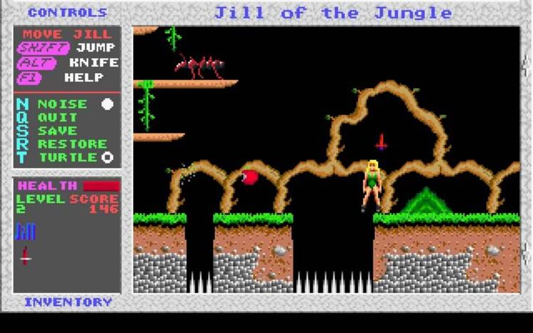 Gameplay screen of Jill of the Jungle (7/8)