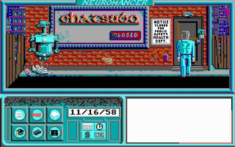 Gameplay screen of Neuromancer (8/8)