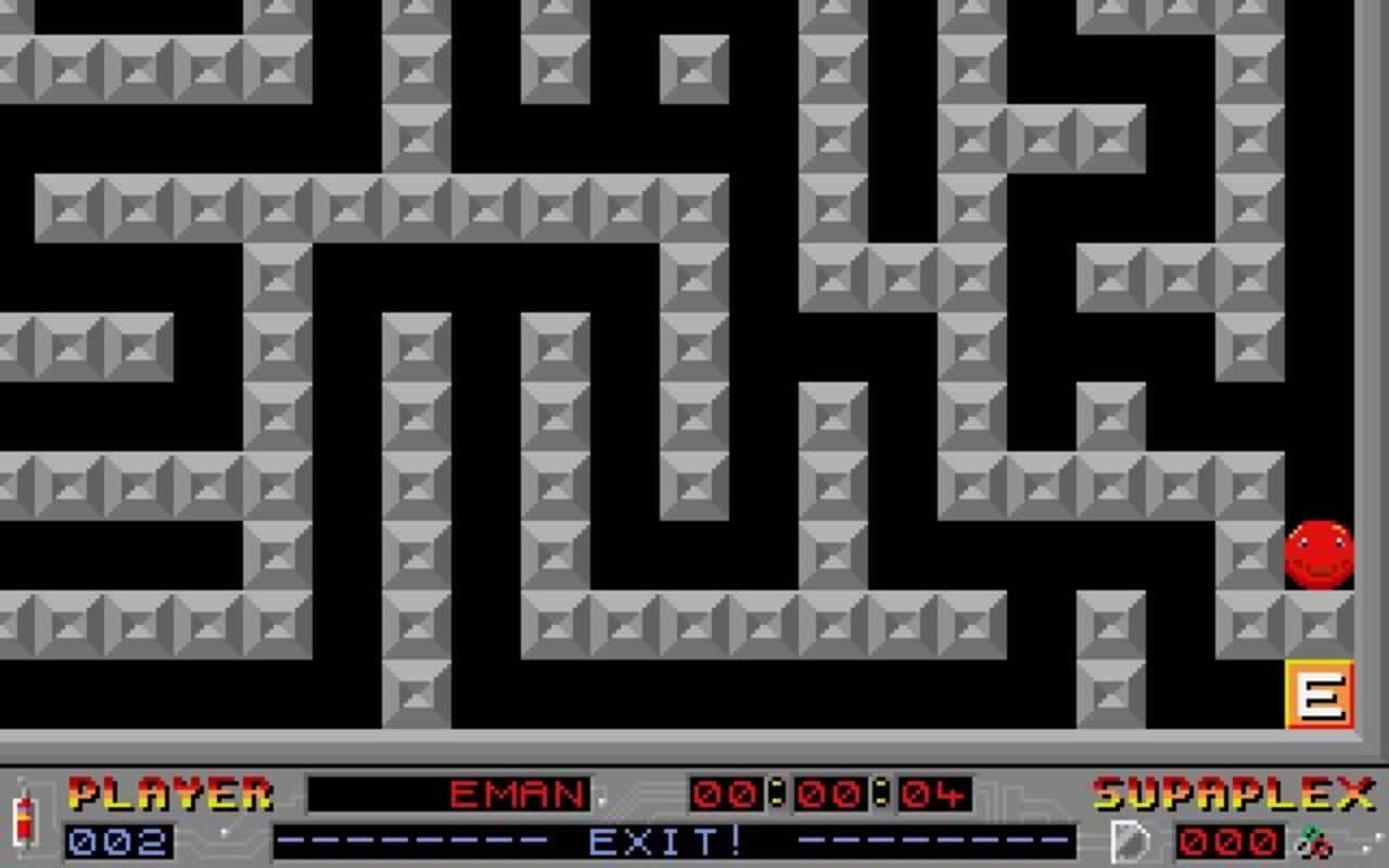 Gameplay screen of Supaplex (5/8)