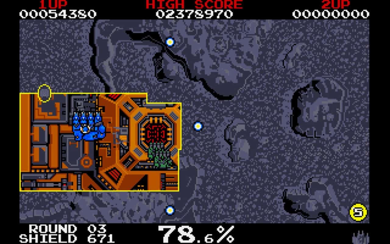 Gameplay screen of Volfied (7/8)