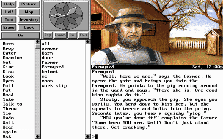 Gameplay screen of Eric the Unready (3/8)