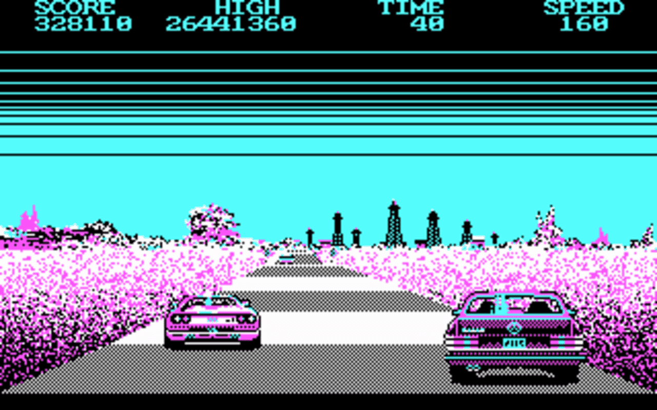 Gameplay screen of Crazy Cars (2/4)