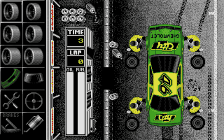 Gameplay screen of Days of Thunder (7/8)