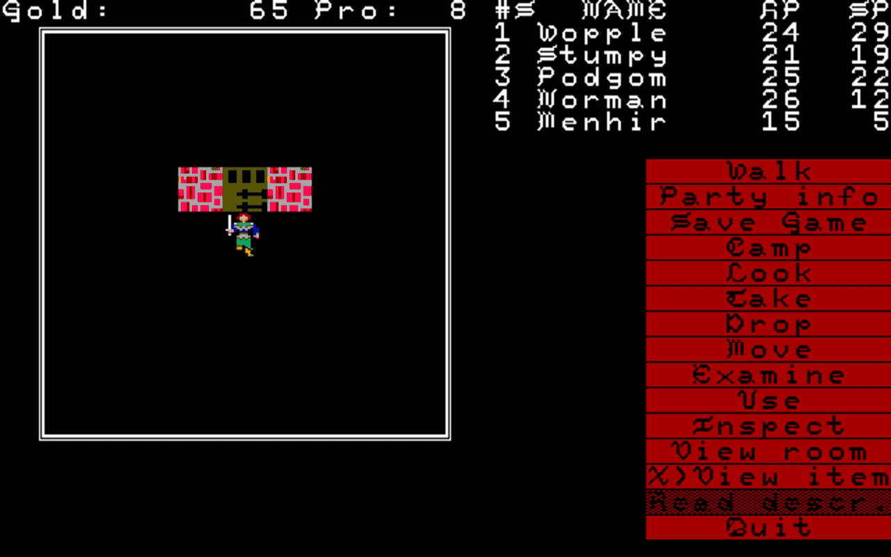 Gameplay screen of Demon's Winter (5/8)