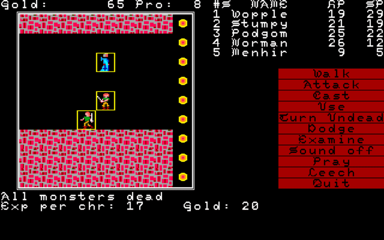 Gameplay screen of Demon's Winter (4/8)