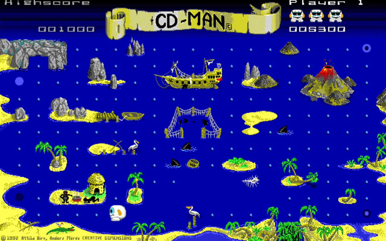Gameplay screen of CD-Man (2/8)