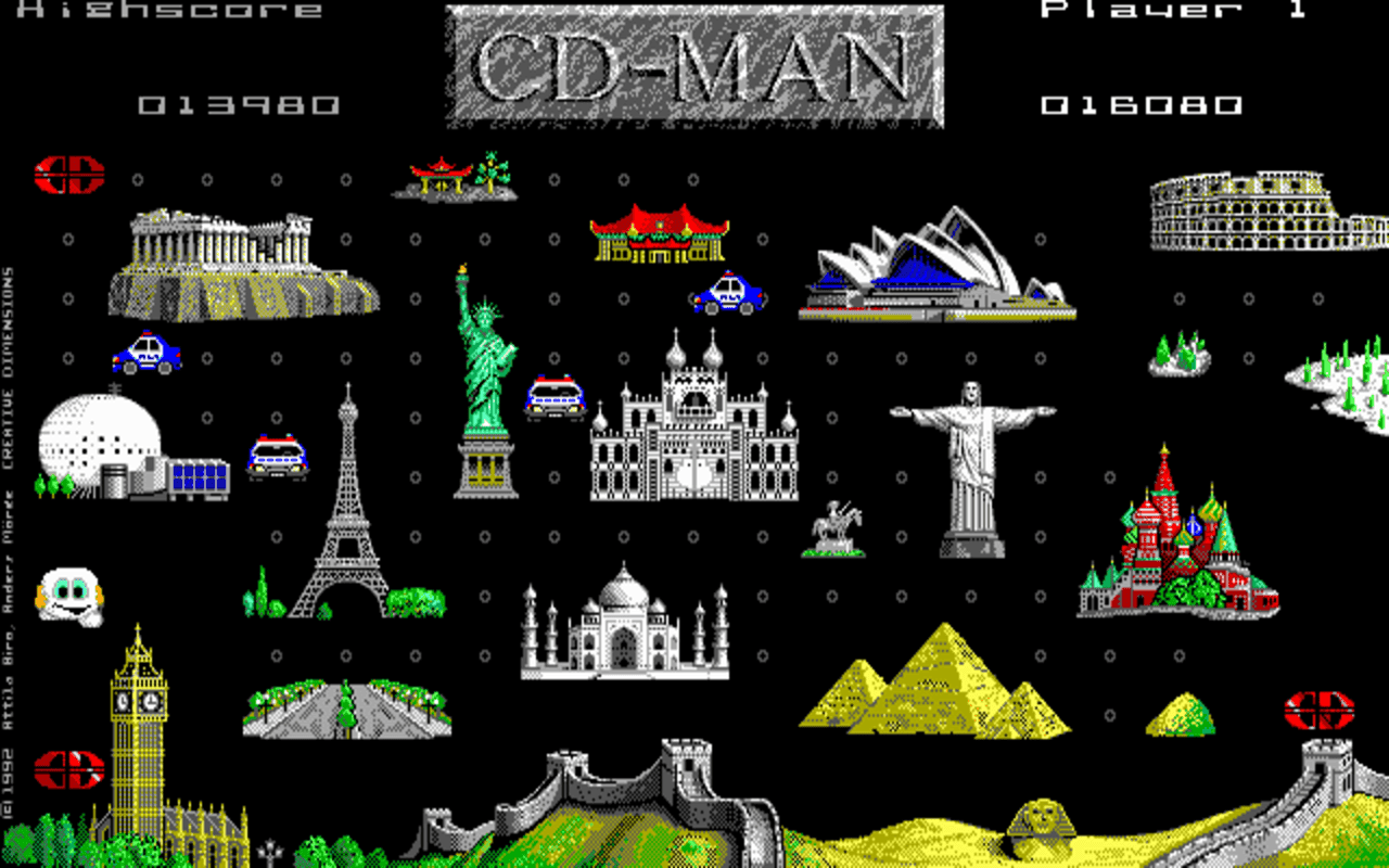 Gameplay screen of CD-Man (5/8)